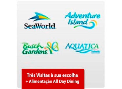 SeaWorld Three Park Ticket - Acima de 3 anos